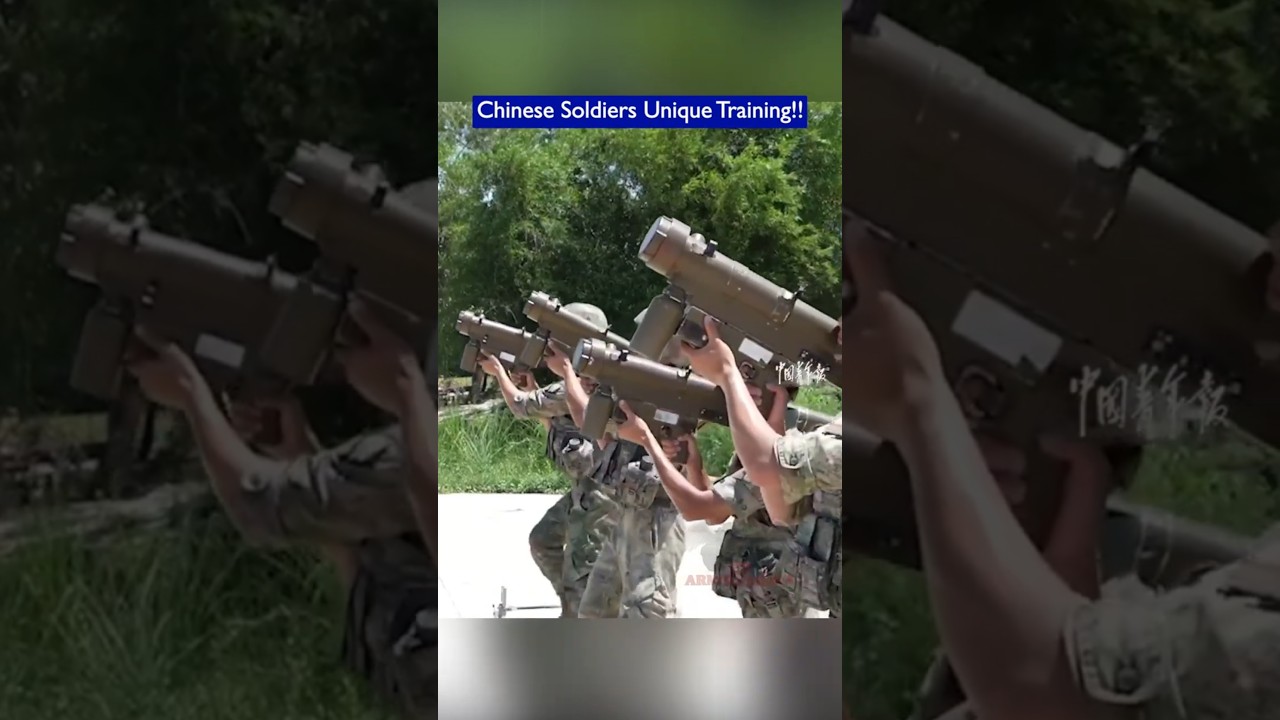 Chinese Soldiers Train Shoulder-Fired Missile Launch on Moving Platform!!