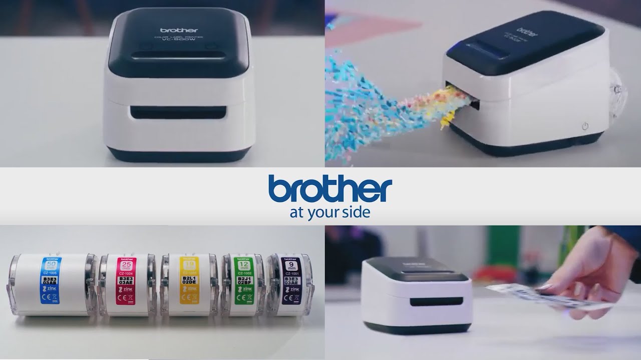 VC-500W Brother | Piccola stampante desktop Wi Fi a colori per etichette.