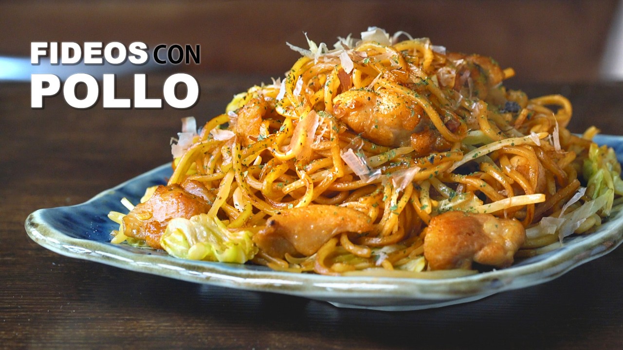 Yakisoba con pollo paso a paso  | Cocina japonesa en casa 🍜 🇯🇵
