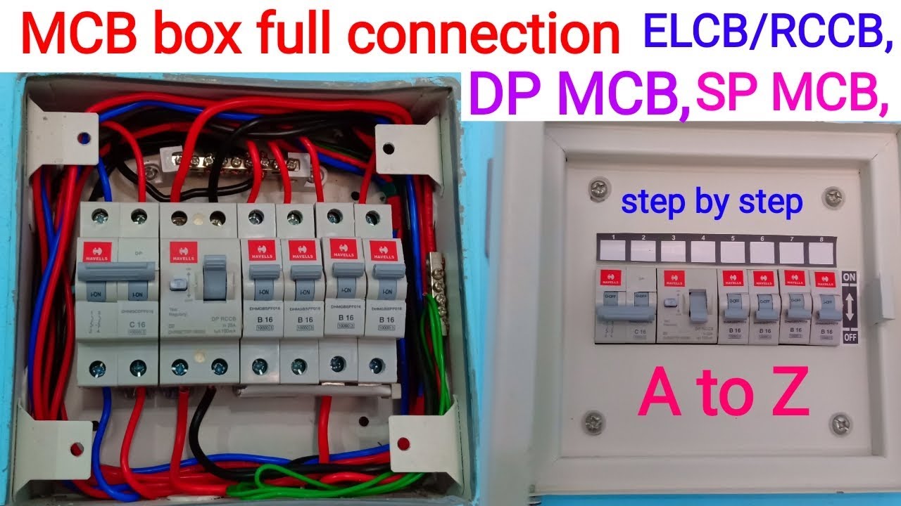 How to MCB Box connection ।। distribution MCB box connection ।। ELCB/RCCB, DP/SP MCB connection