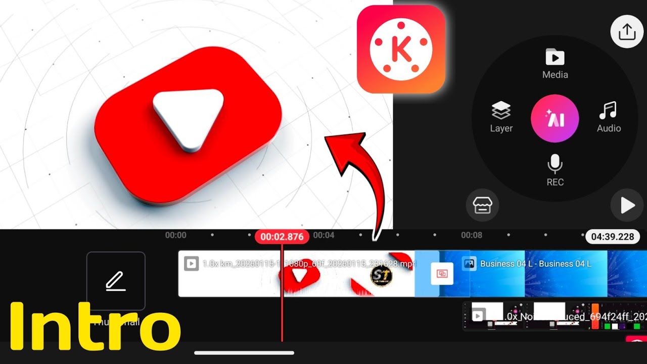 3D Youtube Intro || How to Make 3D Youtube Intro || Kinemaster Youtube Intro ( मोबाइल से )