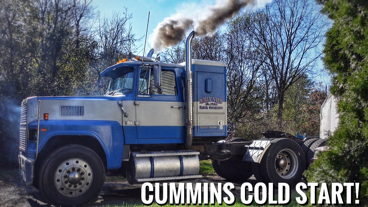 1984 Ford LTL Big Cam Cummins Cold Start #coldstart #bigcam #cummins