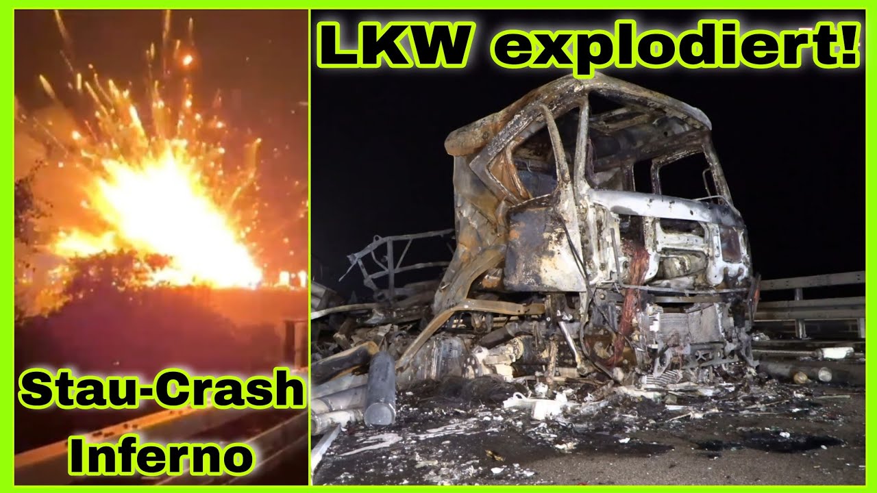 ❌️LKW kracht in Stauende⚠️DANN EXPLODIERT ALLES🔥INFERNO auf A38 Saalebrücke🔥ABSOLUTE ZERSTÖRUNG❌️