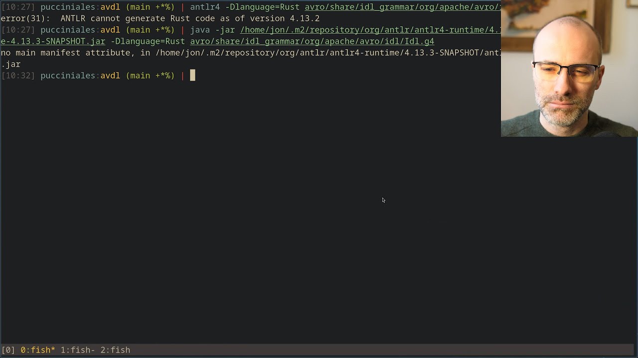 impl Rust: Avro IDL tool in Rust via ANTLR
