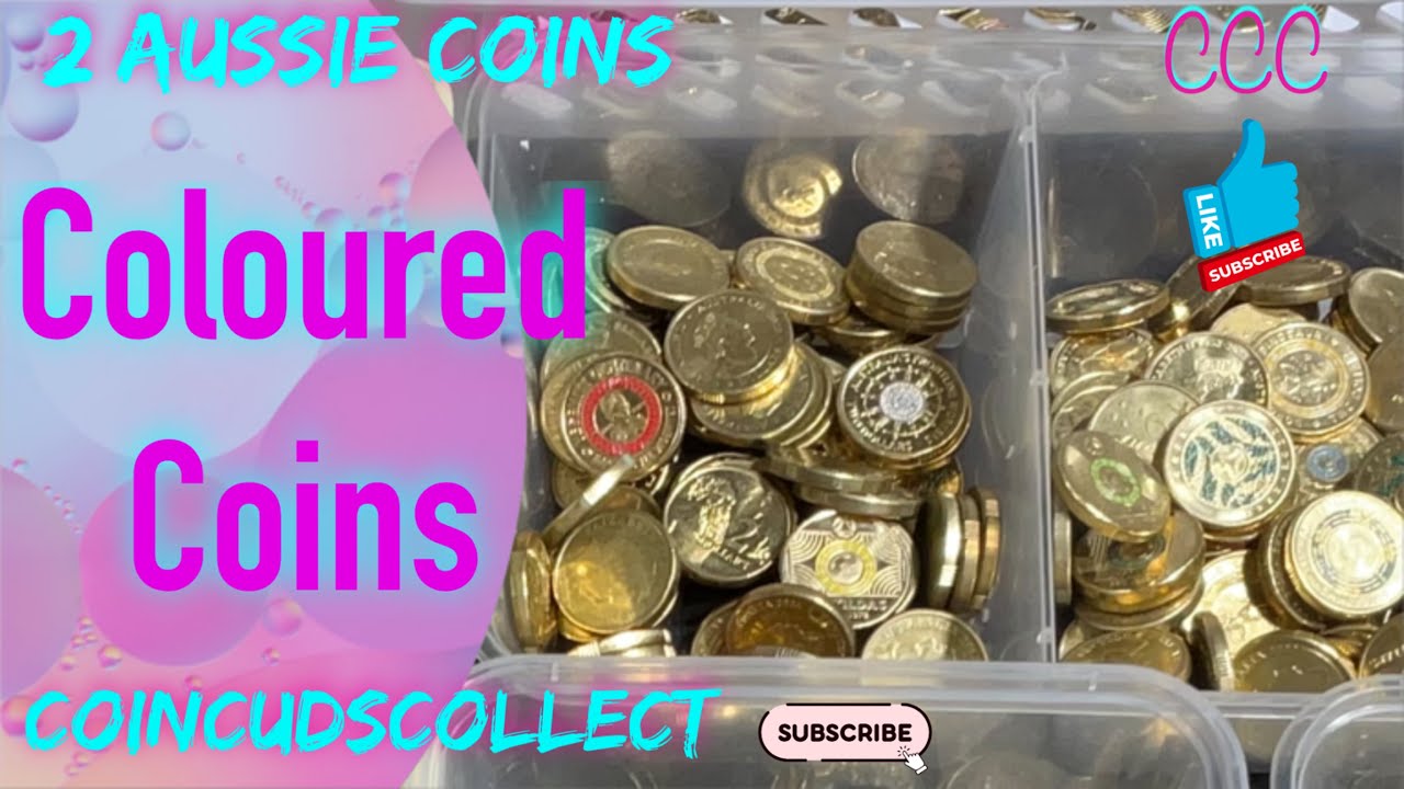 🌈 $2 Coloured Coins, CoinCudsCollect, #subscribe