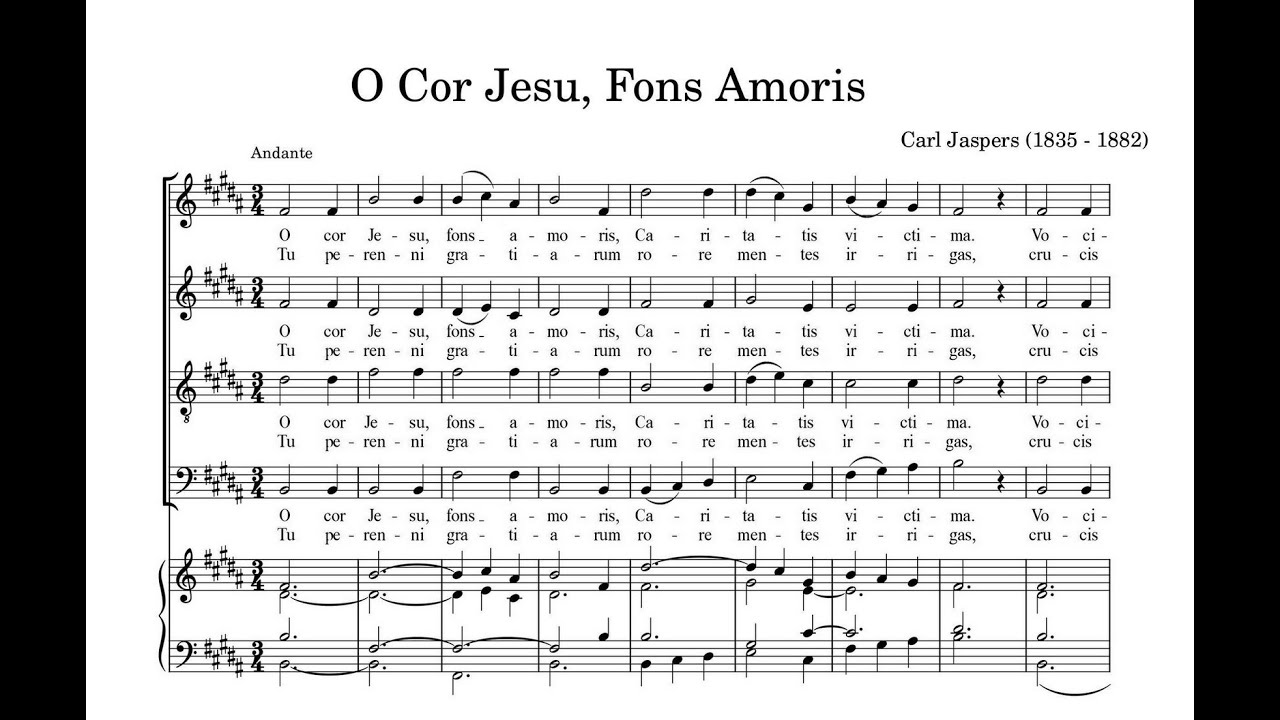 Jaspers, Carl (1835 - 1882) O Cor Jesu, Fons Amoris.