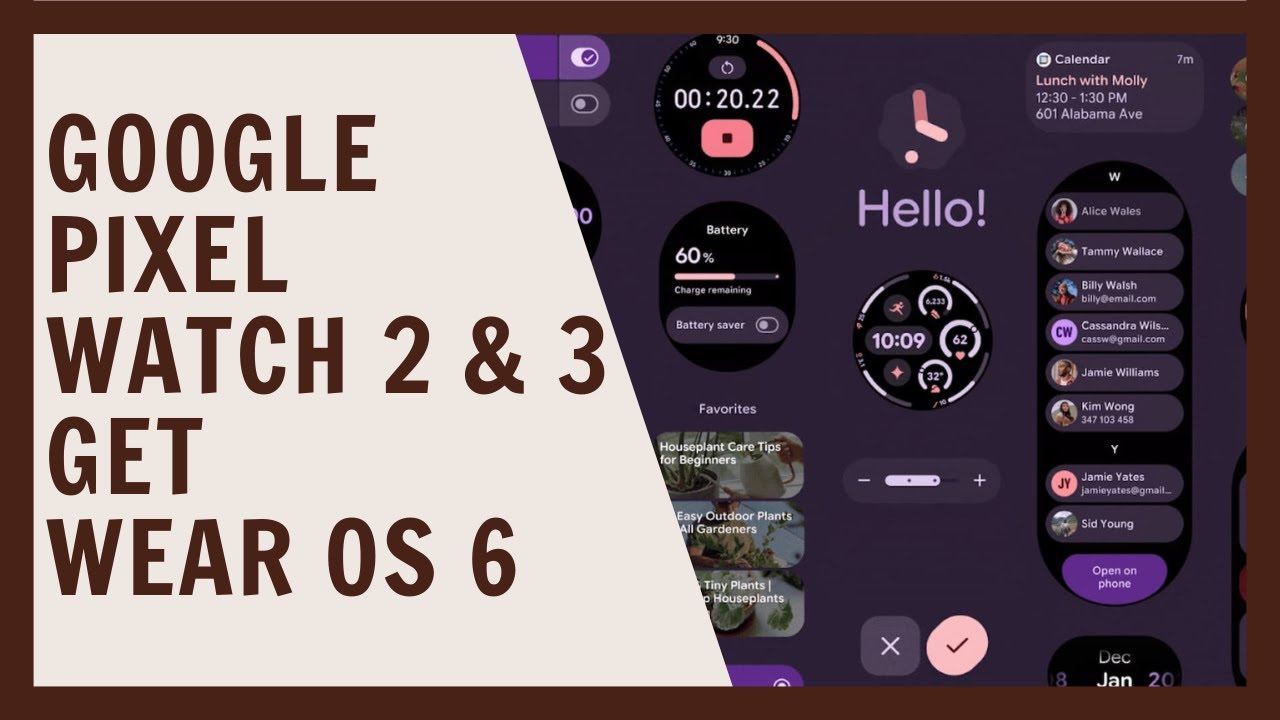 Google Pixel Watch 2 и 3 получат Wear OS 6 с новыми функциями