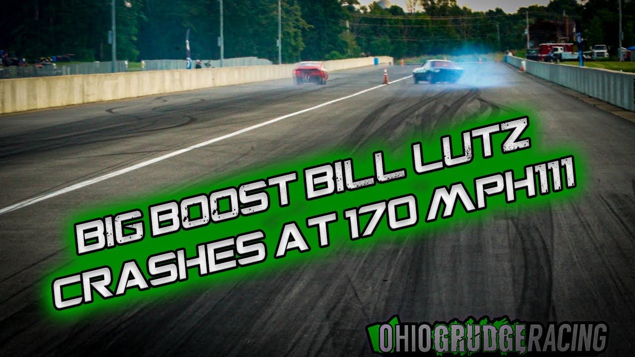 Big Boost Bill Lutz crashes at 170 MPH at The Rewind No Prep race