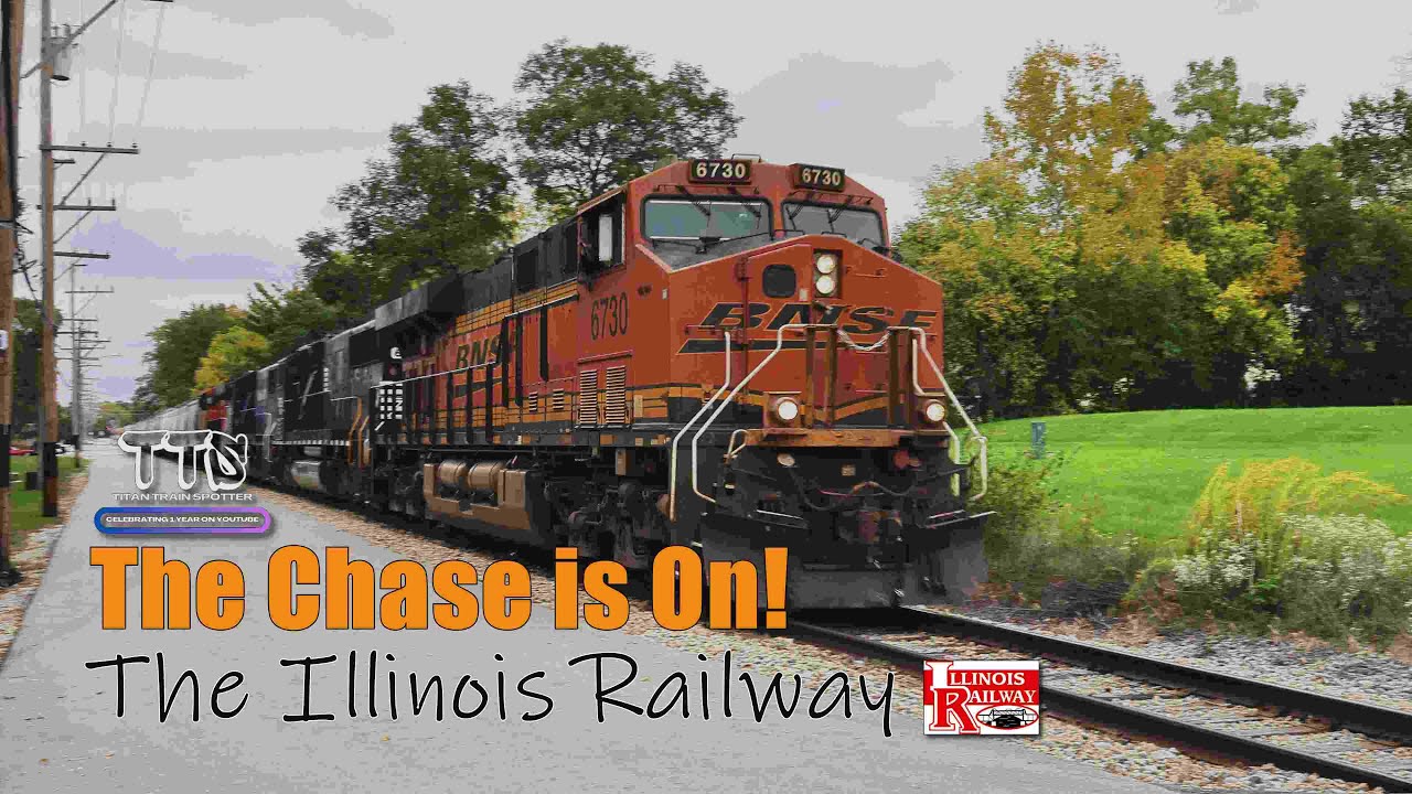 The Train Chase is On!  BNSF and OmniTRAX's Illinois Railway (and Street-Running in Yorkville)