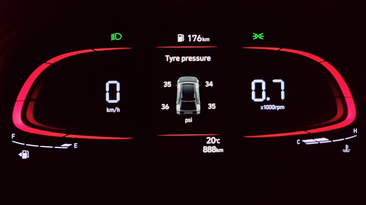 Instrument cluster (MID) explained - Hyundai venue s plus 2022