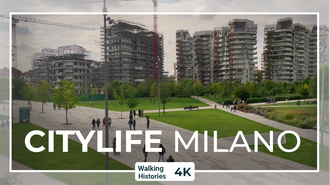 4K Walking Tour Milan, Italy | Piazza Tre Torri to CityLife Milano | History Walk Italy w/ Captions