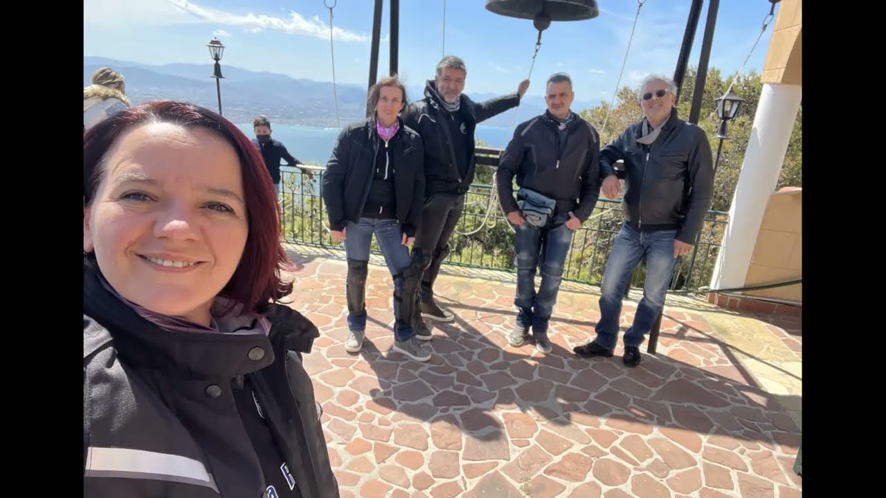 MotoVolta Loutraki Osios Patapios Monastery, Lake Vouliagmeni 3 April 2022 #MotoGuzziNorge #VStrom