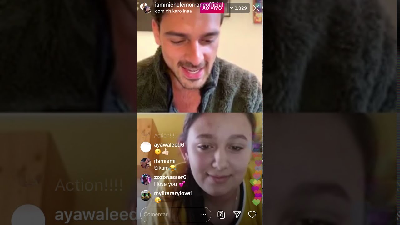 Live de Michele Morrone com fãs [02]