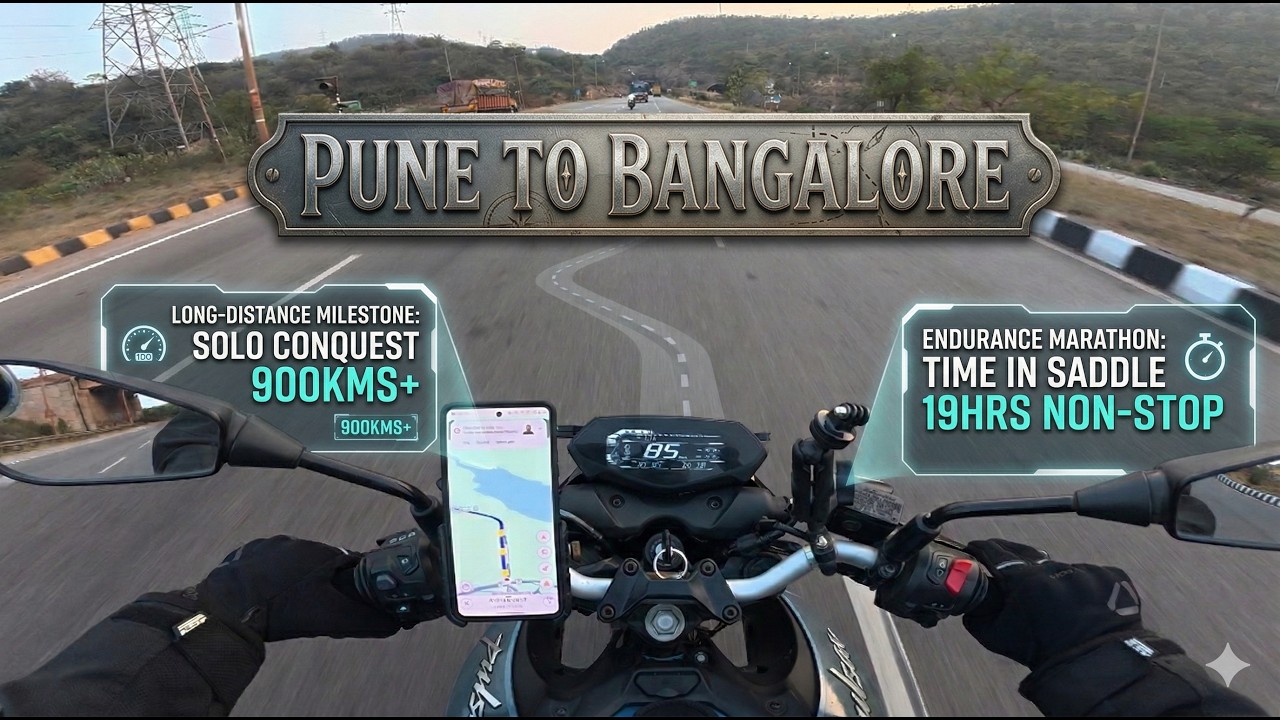 900+ KM SOLO Ride in 19 Hours | Pune to Bangalore on Pulsar N160 #bangalore #pune #venkyxplores