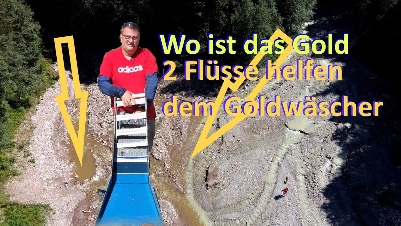 Goldwaschen in Österreich - Gold Panning in Austria Tips für Anfänger - Verwirbelungen und Gold