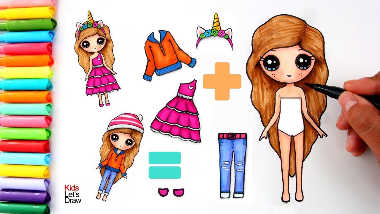 Aprende hacer ROPA para MUÑECAS KAWAII de Papel - Serie Recortables #1