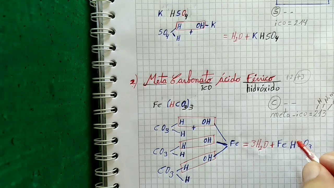 Ejercicios de Sales Oxisales Ácidas.