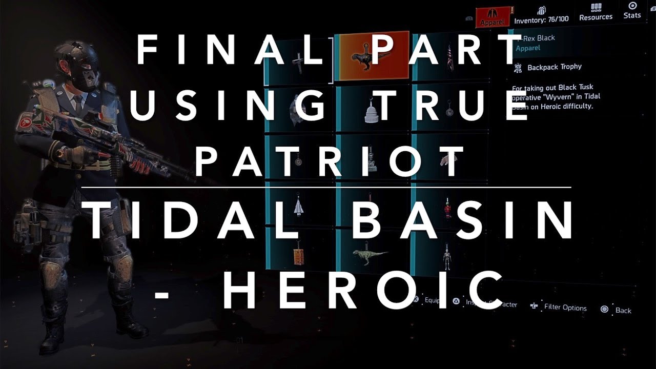 TIDAL BASIN HEROIC - using TRUE PATRIOT #Gameplay #Division2 #TheDivision2 #Guide #Solo