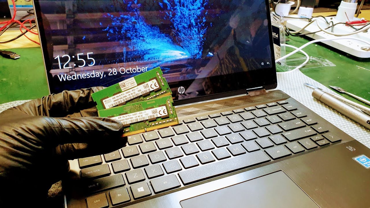 HP Pavilion x360 14-dh RAM Upgrade Guide Partial Disassembly