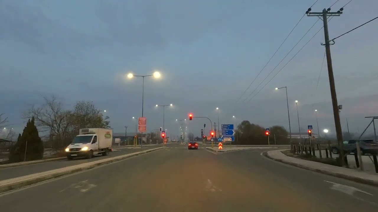 Driving in Grteece, from Karditsa to Trikala