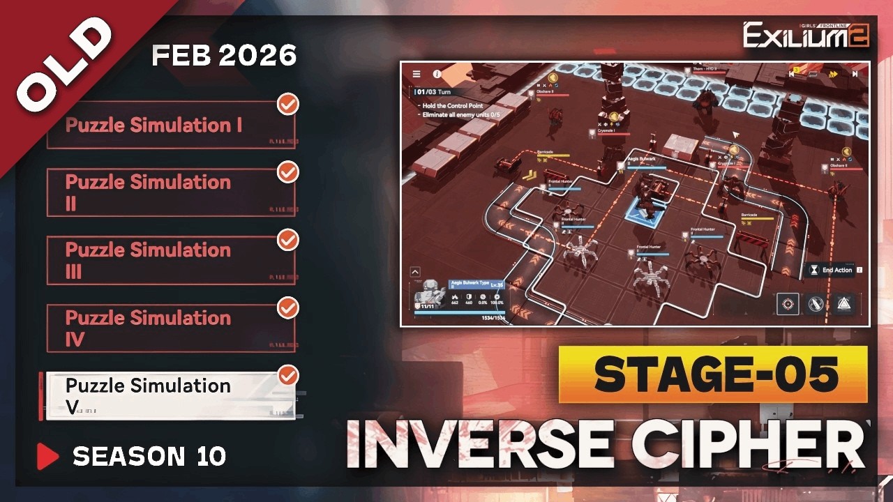 *NEW* INVERSE CYPHER SEASON 10 STAGE-5 (DP-1-5)SOLUTION | FEBRUARY 2026 [GIRLS FRONTLINE 2: EXILIUM]