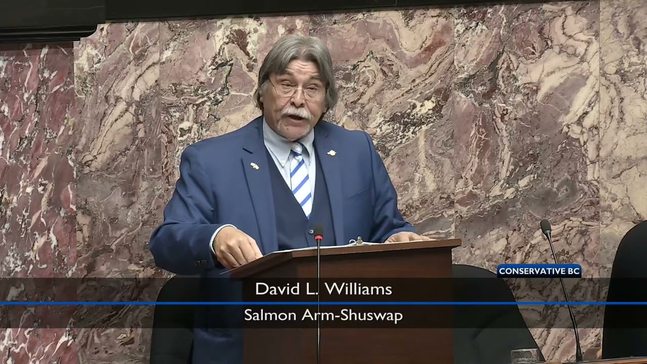 MLA David Williams Speaks on Freedom of Information and Government Transparency | B.C. Legislature