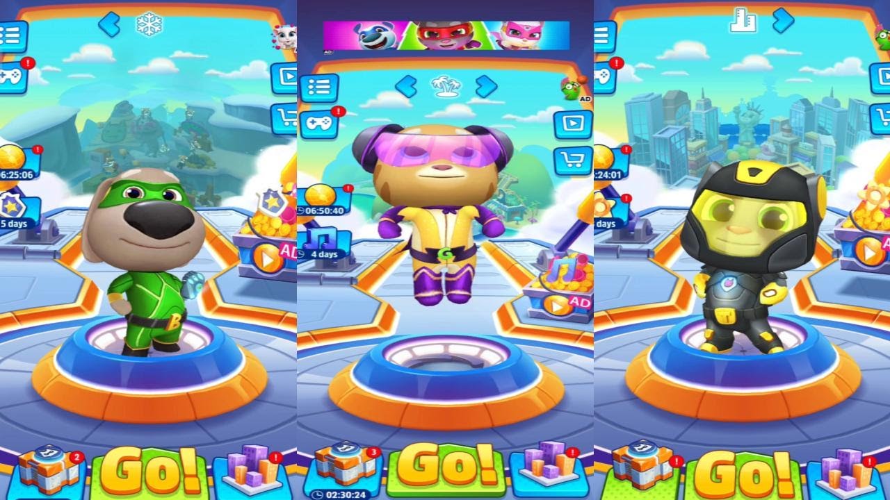 Talking Tom Hero Dash Rockstar Ginger vs Sunbeam Hank vs Ben