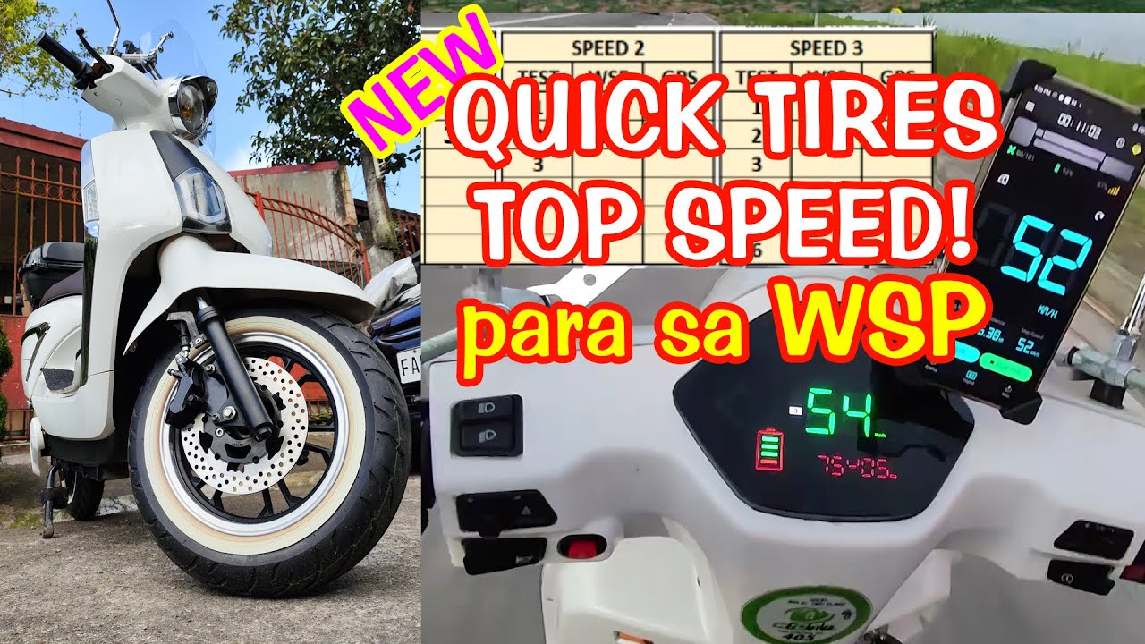 Bumilis ba? New Quick Tires Speed Test para sa NWOW WSP || 100/90/12 + 110/90/12