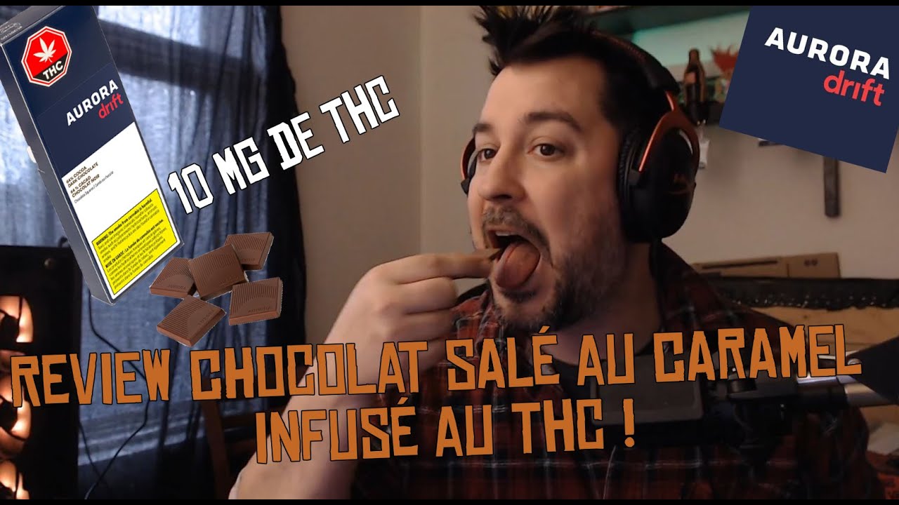 Review AURORA DRIFT - 10mg THC - Chocolat au lait sel marin et caramel ! edible cannabis comestible