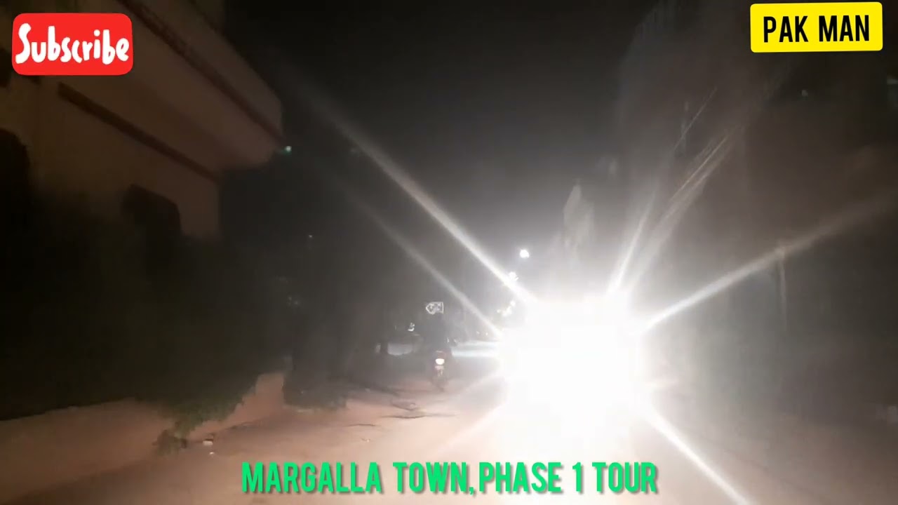 Margalla Town, Phase 1 drive view | night view