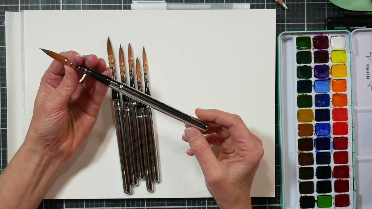 I Found a Great Travel Synthetic Watercolor Quill Brush Set!