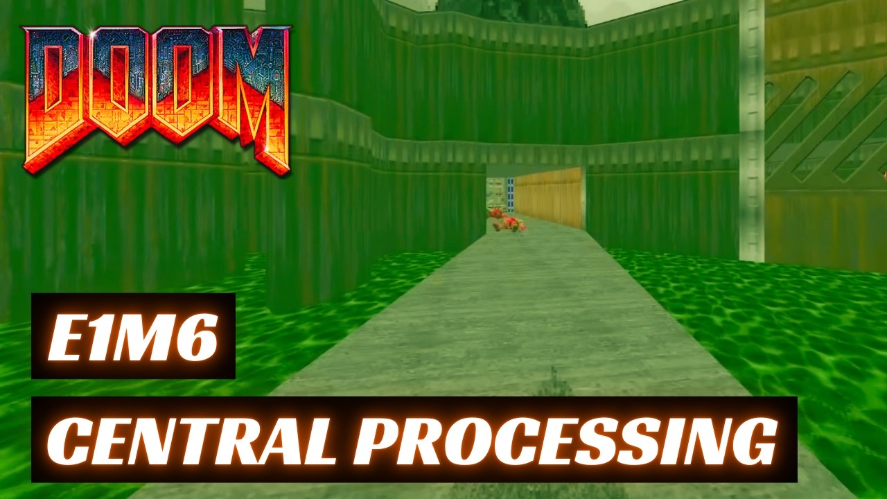 Прохождение Doom + Doom II (100%) (Doom: E1M6: Центральный процессор)