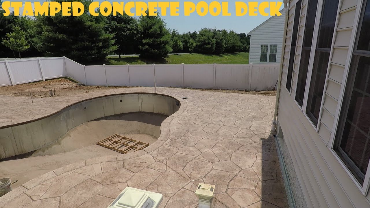 Stamped Concrete Pool Deck