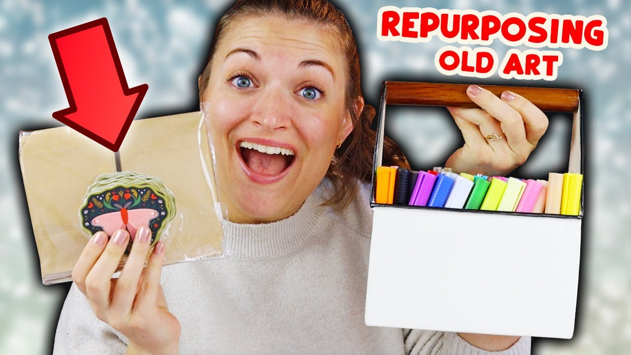 Repurposing my OLD ART (turning Linocut Stamps into Mystery Sticker Packs)