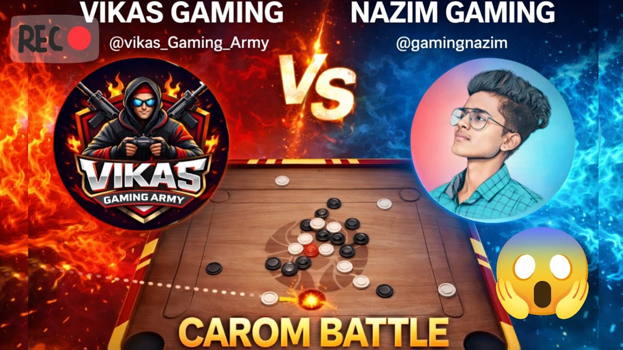 Nazim Gaming vs vikas gaming 🔥 Epic Carrom Battle 😱 