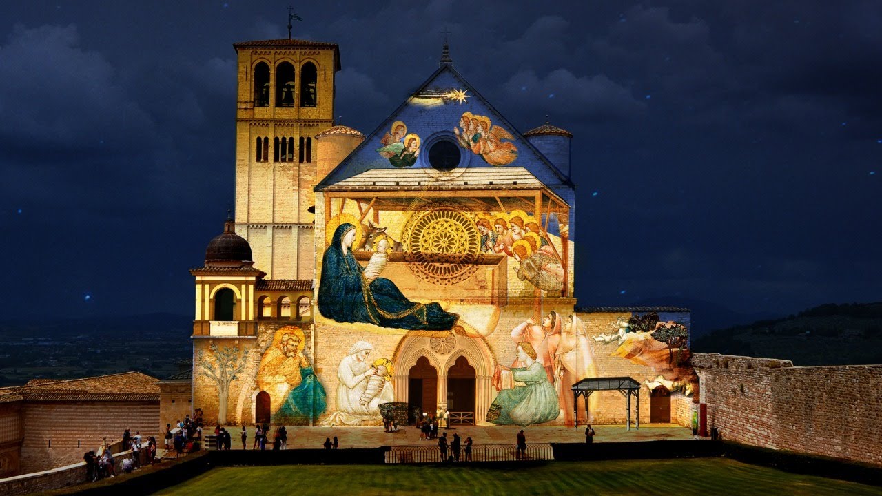 Il Natale di Francesco d'Assisi - Video proiezioni Giotto su Basilica