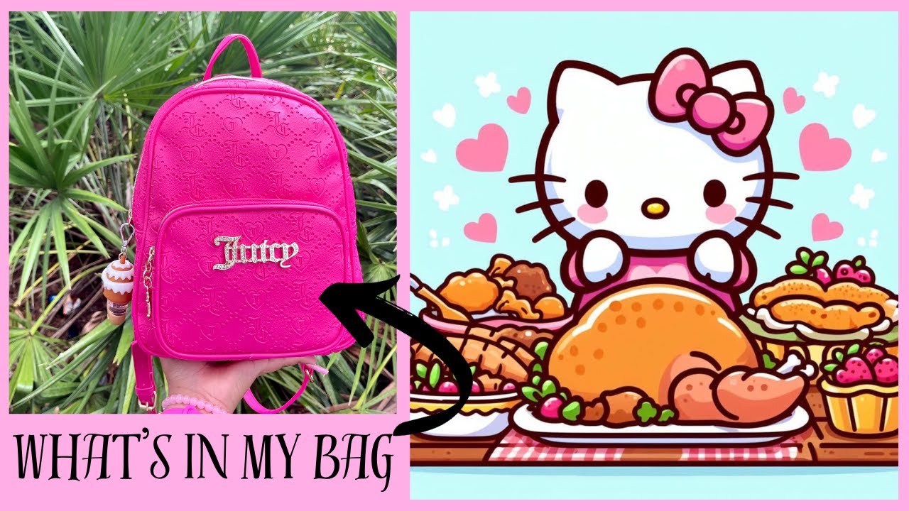 What's In My Bag ?? 🎀✨(Juicy Couture Backpack) 🎒
