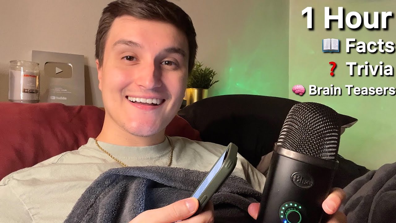ASMR | 1 ЧАС расслабляющих фактов, сложных викторин и увлекательных головоломок 😴 (много шёпота)