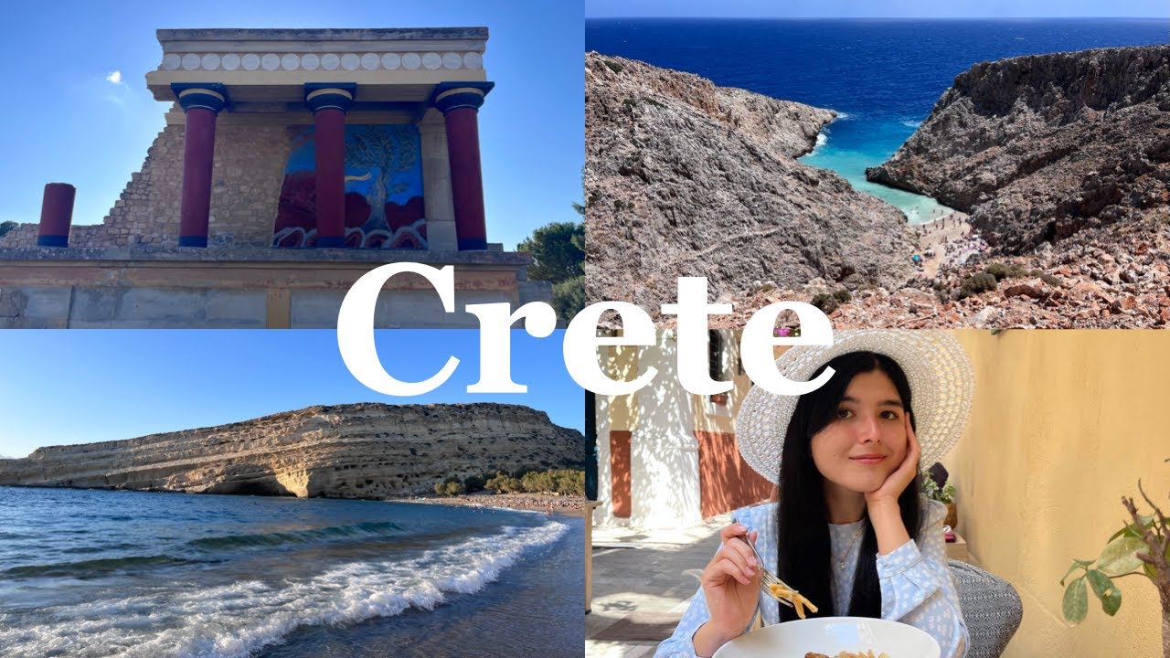 Crete, Greece: Rethymno, Chania, Elafonisi beach, Balos beach, Knossos Palace, Agios Nikolaos, 4K