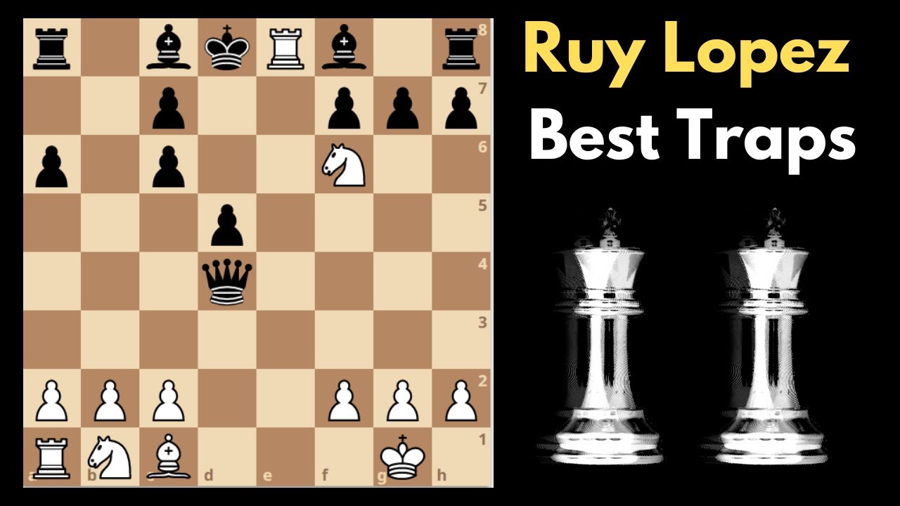 Ruy Lopez Ideas and Traps to WIN Quickly! Top 3 Ruy Lopez Traps!