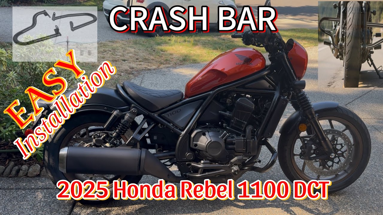 Crash bar for 2025 Honda Rebel 1100 DCT | Easy Installation| cheap but sturdy Product #RebelMotoLife