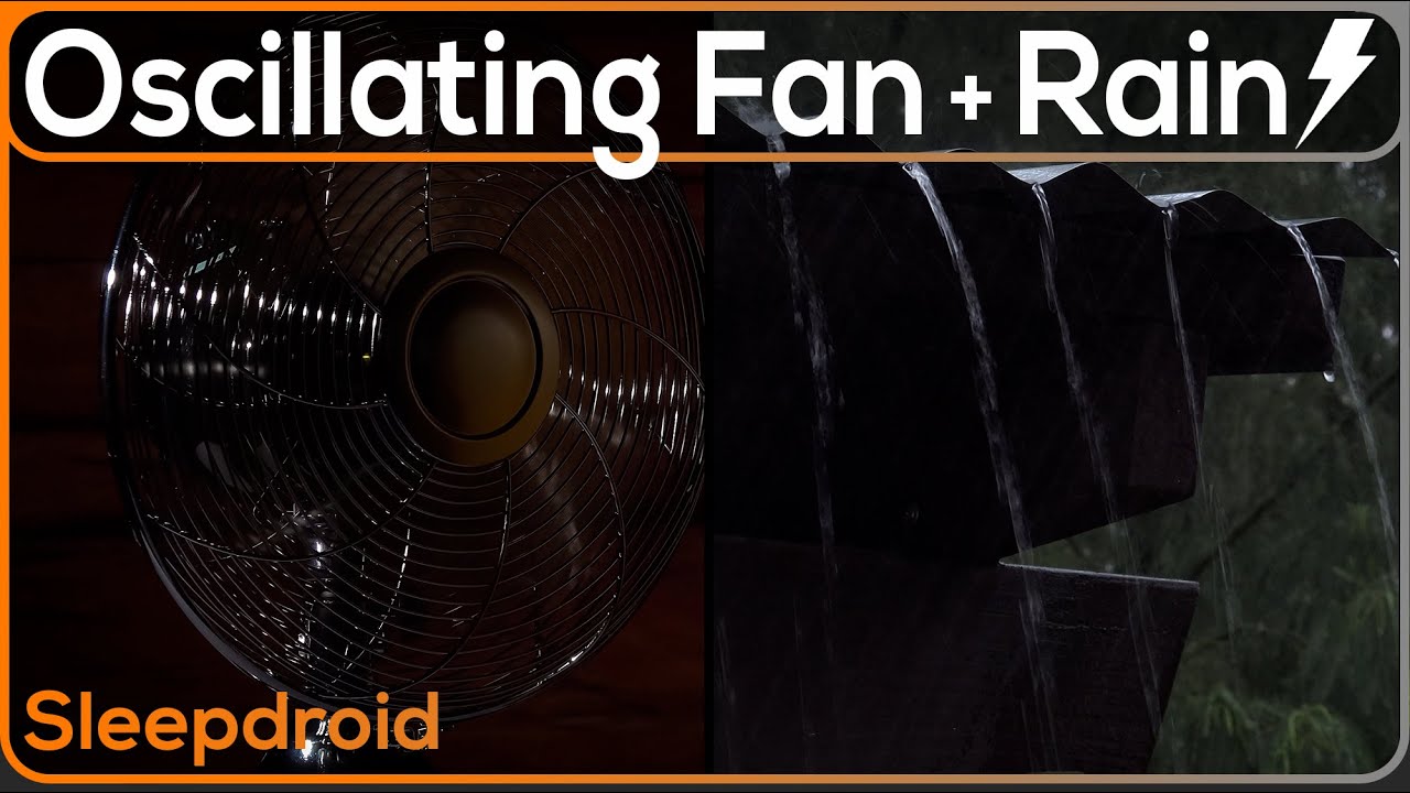 ► Oscillating Fan Noise + Tin Roof Rain and Thunder Sounds for Sleeping: Rain and Fan Sounds