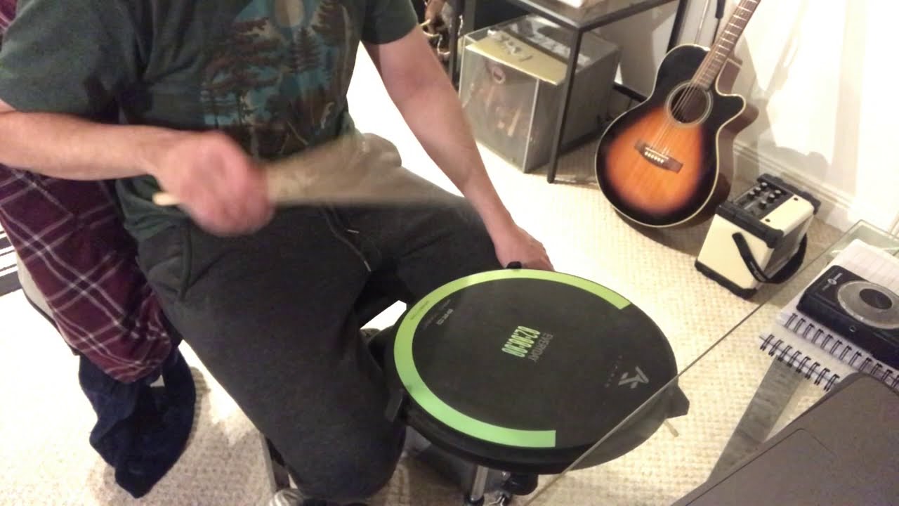 Technique for playing accented hi-hat 8th notes