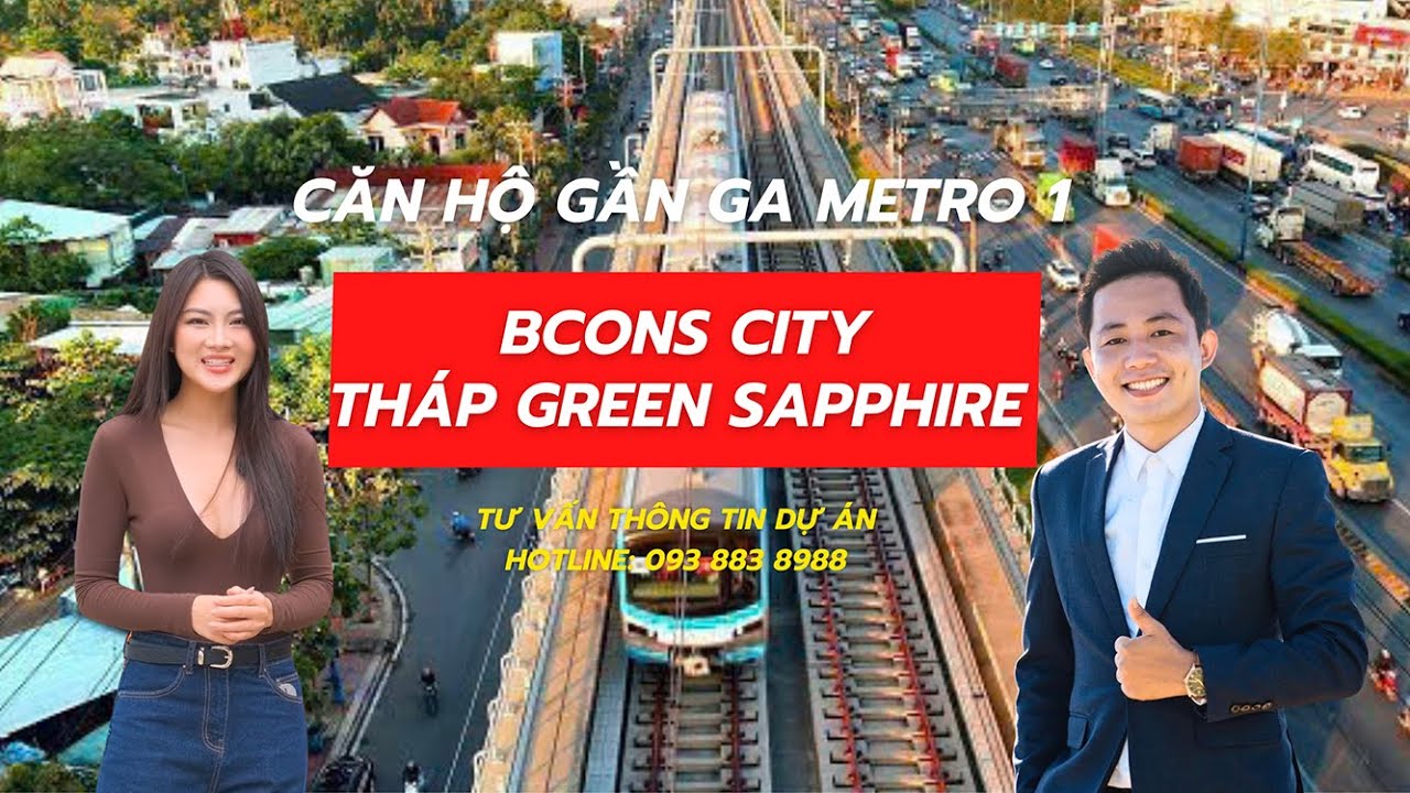 Căn hộ Bcons Center City &ndash; Th&aacute;p Green Sapphire | Sở Hữu Căn Hộ Gần Ga Metro, Di Chuyển Si&ecirc;u Nhanh