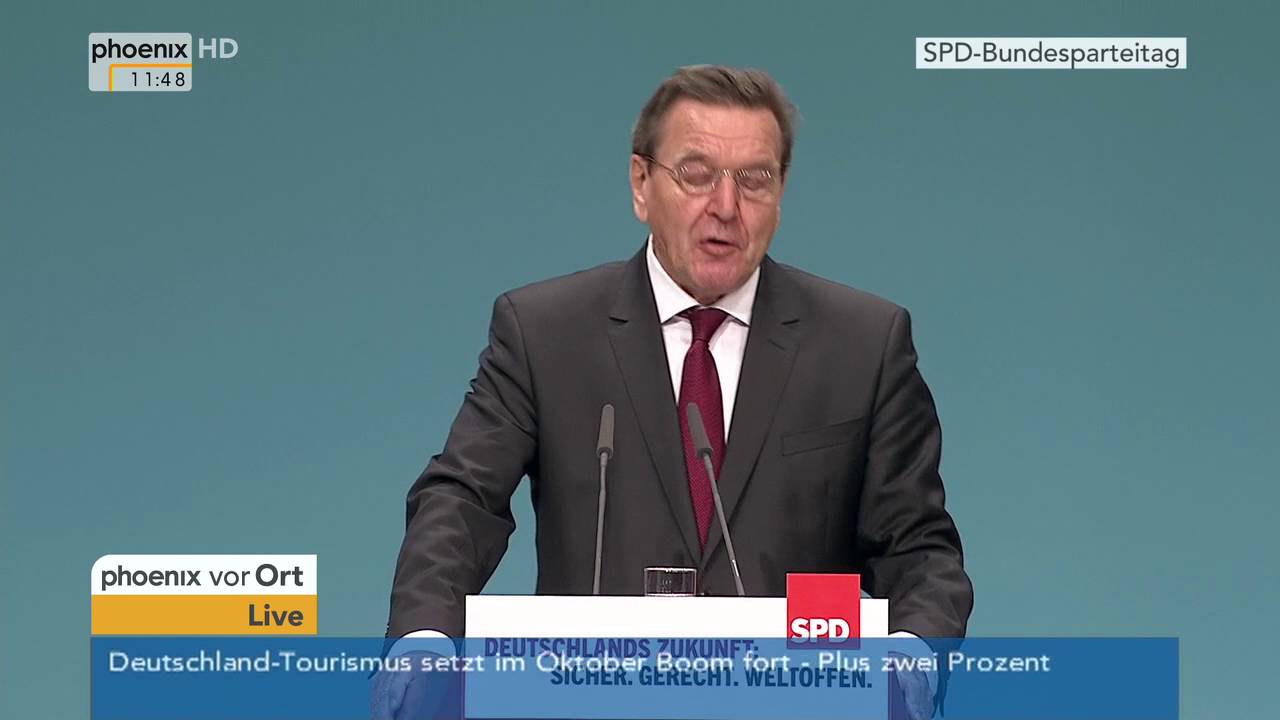 SPD-Parteitag: Rede von Gerhard Schröder am 10.12.2015