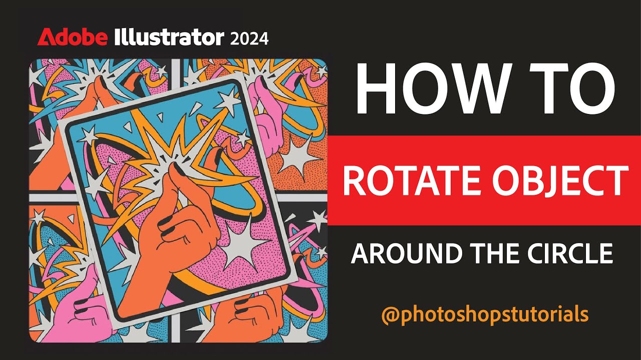 Rotate object around the circle in Illustrator