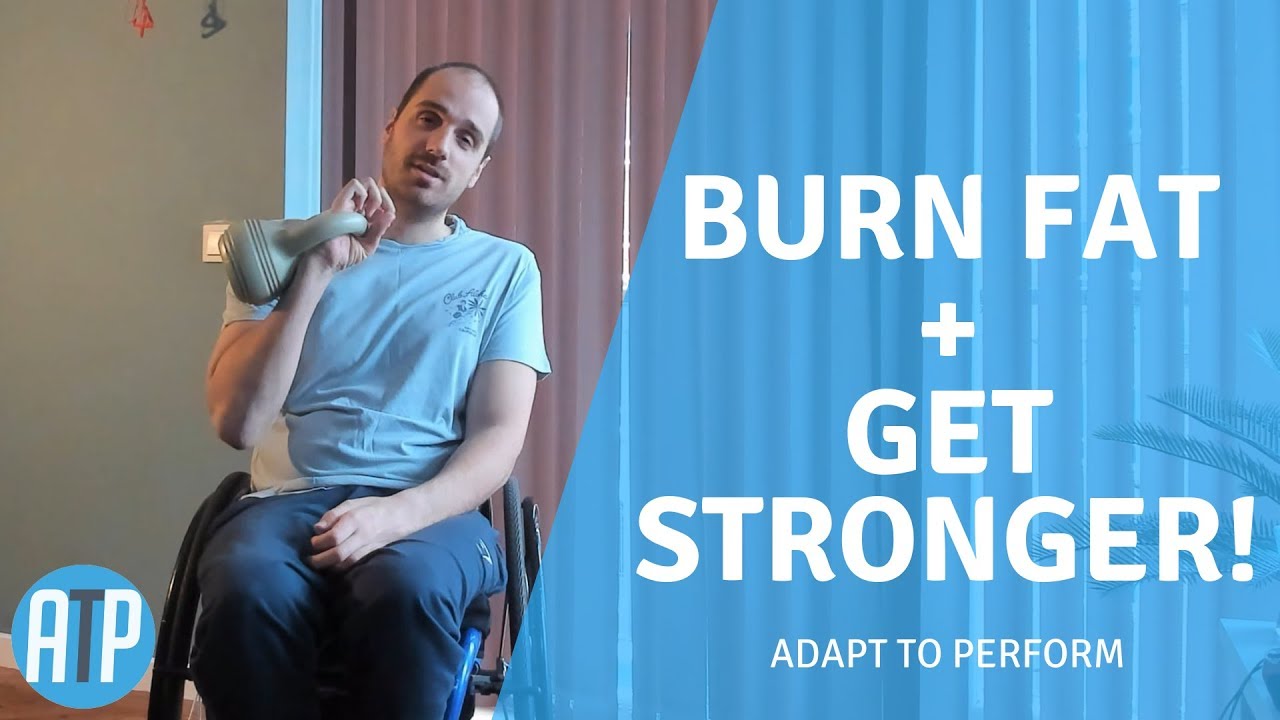 20 Min Wheelchair HIIT Workout w/ 1 Kettle-bell