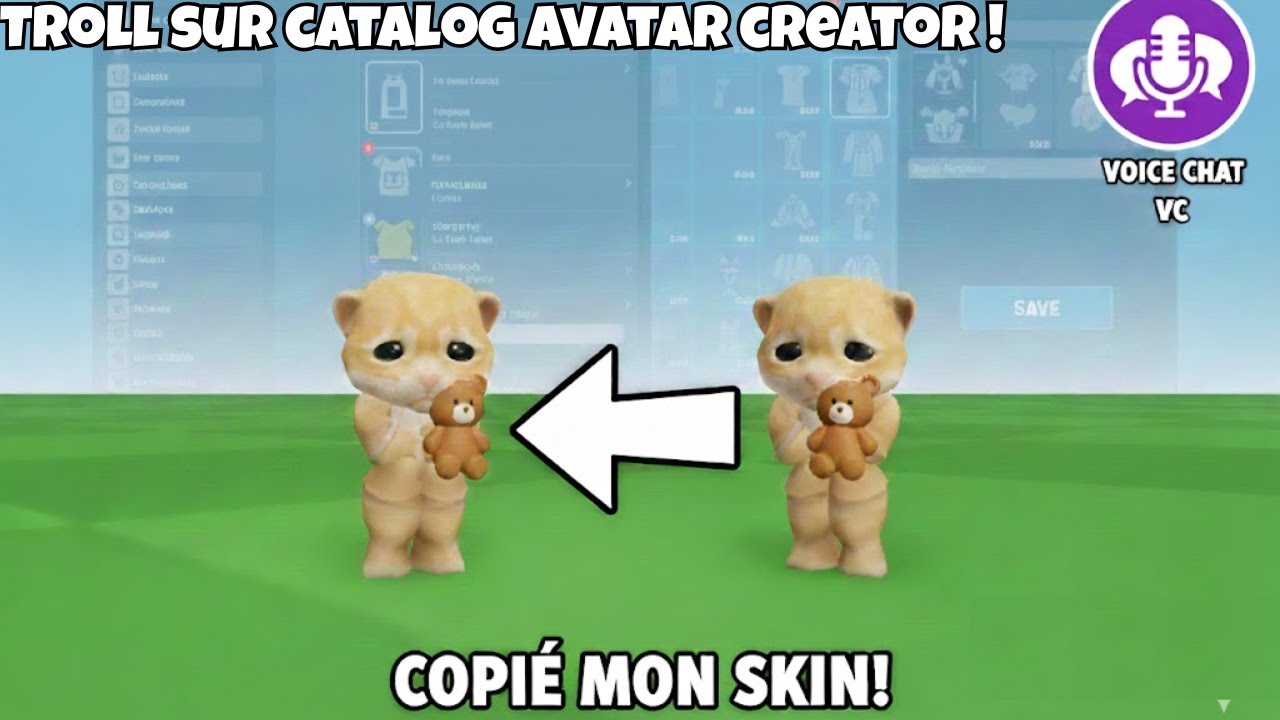 Je troll des gens sur catalog avatar creator