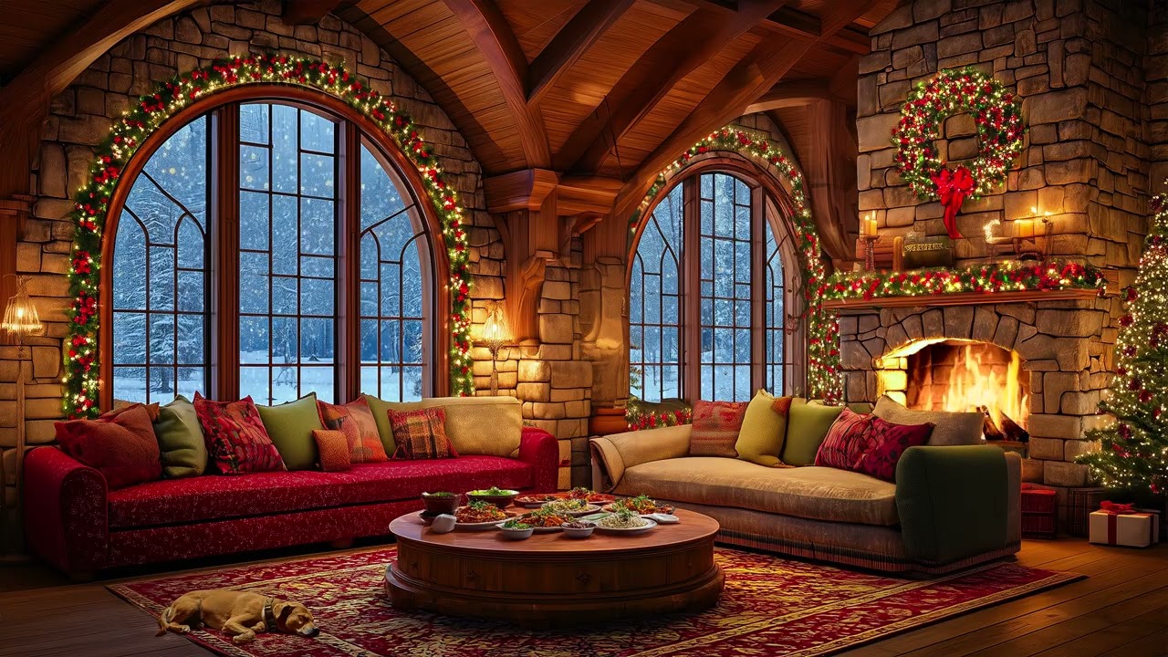 Relaxing Music with Smooth Jazz Piano & Fireplace 🎶 Deep Sleep & Stress Relief 🔥 3 Hour No Talking
