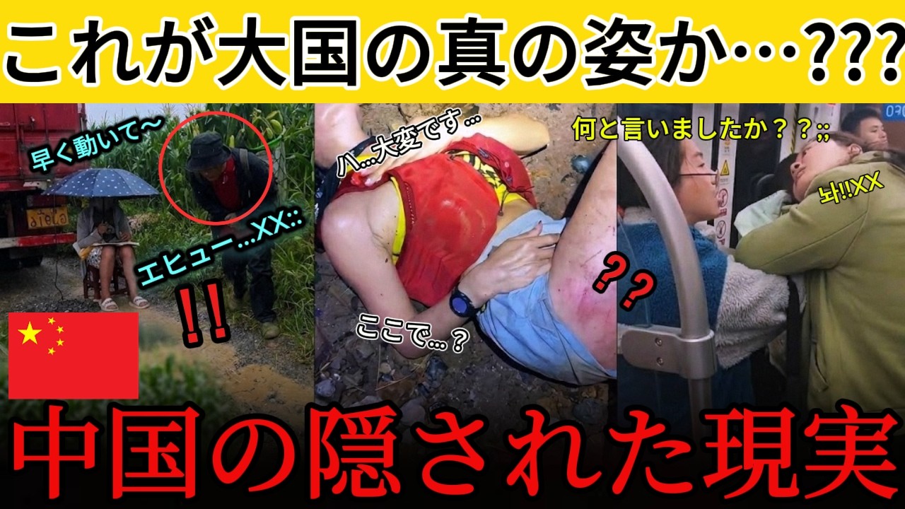【衝撃】中国SNSで消えた動画..🔥 いや…これをまた隠そうとしたって？;; ｜絶対に隠したかったヤバすぎる現実…モラルゼロの衝撃映像まと